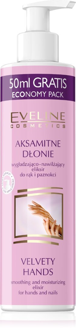 EVELINE EVELINE Aksamitne dłonie wygładzająco - nawilżający eliksir do rak i paznokci 245 ml