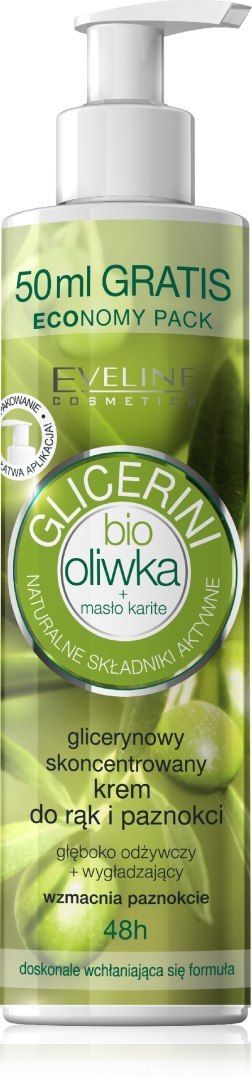 EVELINE EVELINE Bio Oliwka Glicerynowy skoncentrowany krem do rąk i paznokci 245 ml