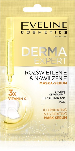 EVELINE EVELINE Derma Expert Maska - serum rozświetlenie i nawilżenie 8 ml
