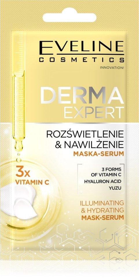 EVELINE EVELINE Derma Expert Maska - serum rozświetlenie i nawilżenie 8 ml