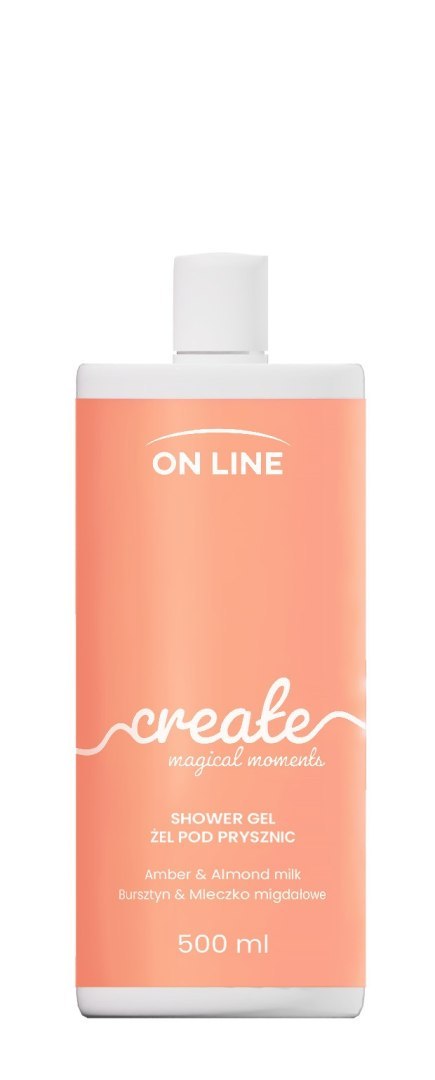FORTE SWEEDEN ON LINE Emocje Żel pod prysznic Create - bursztyn i mleczko migdałowe 500 ml