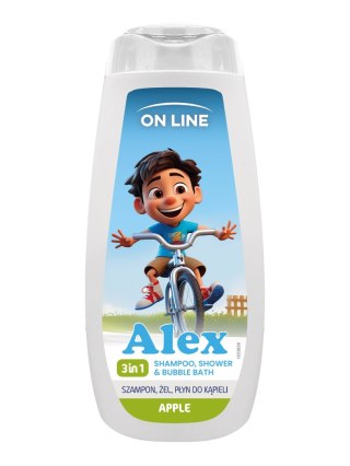 FORTE SWEEDEN ON LINE KIDS Alex 3w1 Szampon, żel, płyn do kąpieli - Apple 400 ml