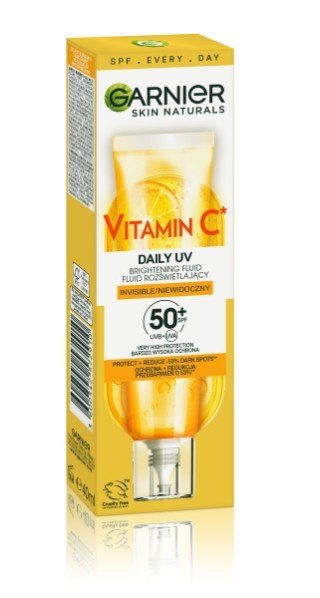 GARNIER GARNIER Skin Naturals Fluid rozświetlający Vitamin C Daily UV SPF50+ - Invisible 40ml