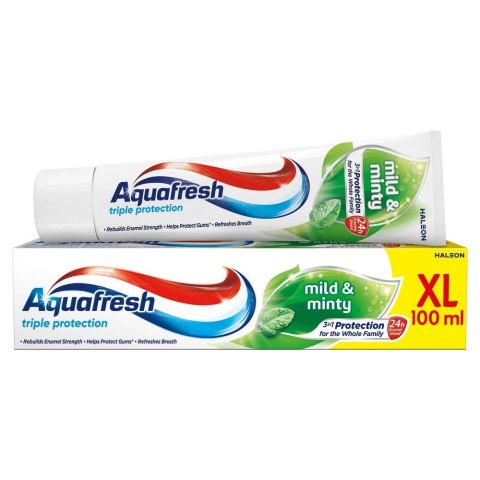 GSK AQUAFRESH Triple Protection Pasta do zębów Mild&Minty 100 ml (XL)