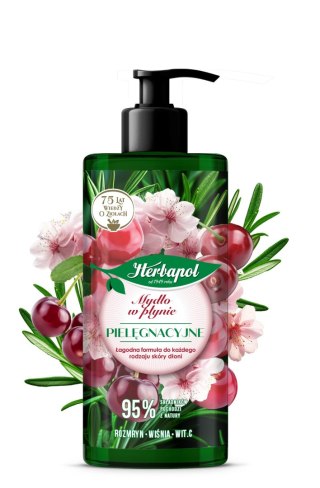 HERBAPOL HERBAPOL Mydło w płynie pielęgnacyjne Rozmaryn, Wiśnia, Witamina C 390 ml