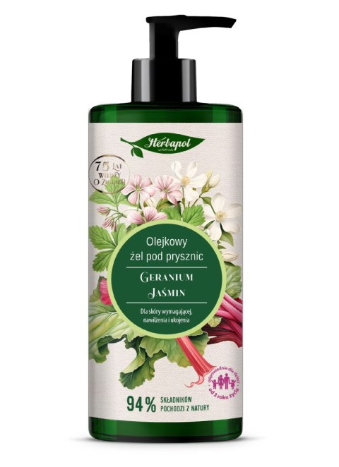 HERBAPOL HERBAPOL Olejkowy Żel pod prysznic - Geranium Jaśmin 740 ml