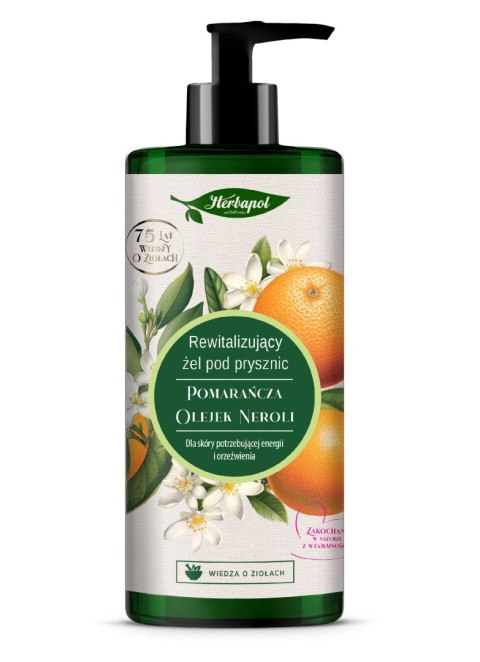 HERBAPOL HERBAPOL Rewitalizujący Żel pod prysznic - Pomarańcza & Olejek Neroli 740ml