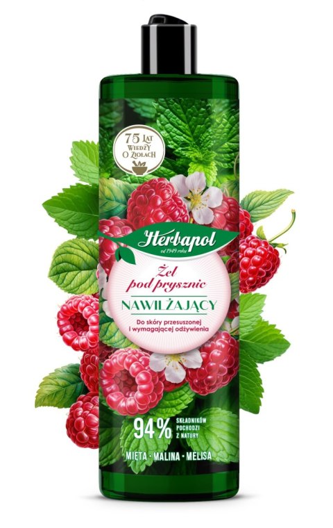 HERBAPOL HERBAPOL Żel pod prysznic nawilżający Mięta, Malina, Melisa 400 ml