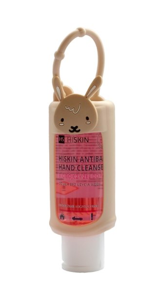 HISKIN HISKIN Antibac Hand Cleanser+ Biobójczy Żel do rąk o zapachu malinowym - królik (butelka 75ml+etui)