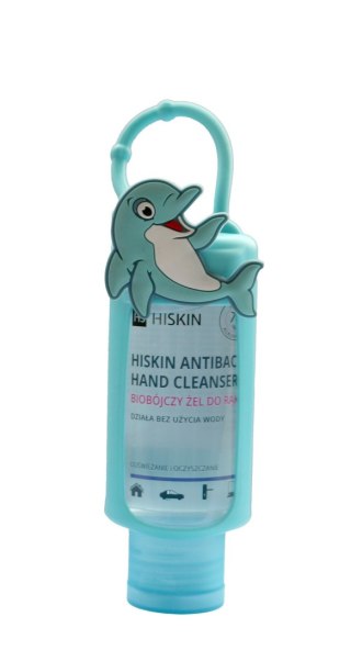 HISKIN HISKIN Antibac Hand Cleanser+ Biobójczy Żel do rąk o zapachu owoców leśnych - delfin (butelka 75ml+etui)