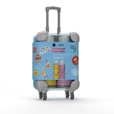 HISKIN HISKIN Travel Size Zestaw w walizce - żel pod prysznic i balsam do ciała 2x75 ml