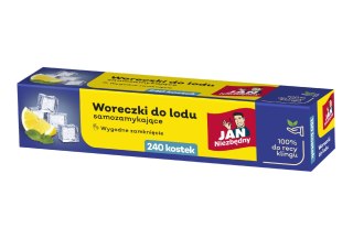 JAN N. GROSIK JAN NIEZBĘDNY Woreczki do lodu samozamykające - pudełko 240 sztuk - 10 woreczków
