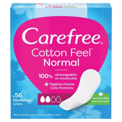 JOHNSON CAREFREE Cotton Feel Aloe Wkładki higieniczne - normal 1op.-56szt.