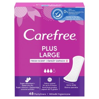 JOHNSON CAREFREE Wkładki higieniczne Fresh Scent - Plus Large 1op.-48 sztuk