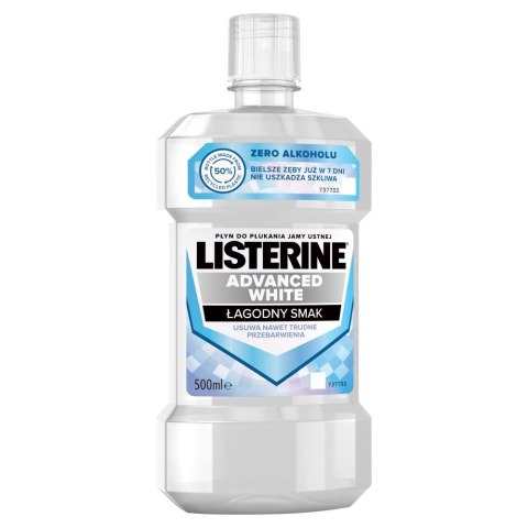 JOHNSON LISTERINE Advanced White Płyn do płukania jamy ustnej - Łagodny Smak 500ml