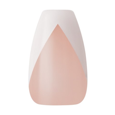 KISS KISS Sztuczne paznokcie na klej Classy Nails, Silk Dress, White, Medium Coffin