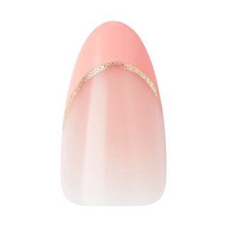 KISS KISS Sztuczne paznokcie na klej Voguish Fantasy French, Pink French Tips, Medium, Almond Shape