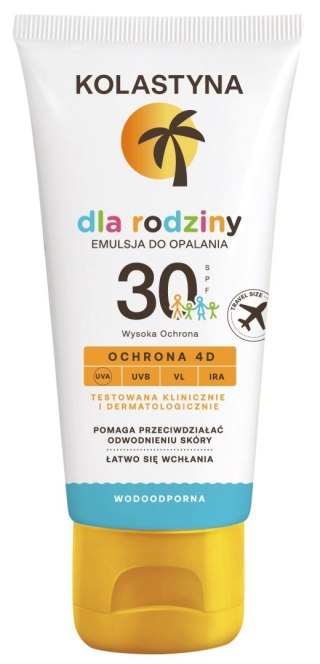 KOLASTYNA OPALANIE KOLASTYNA Emulsja do opalania Dla Rodziny - SPF30 (travel size) 80ml