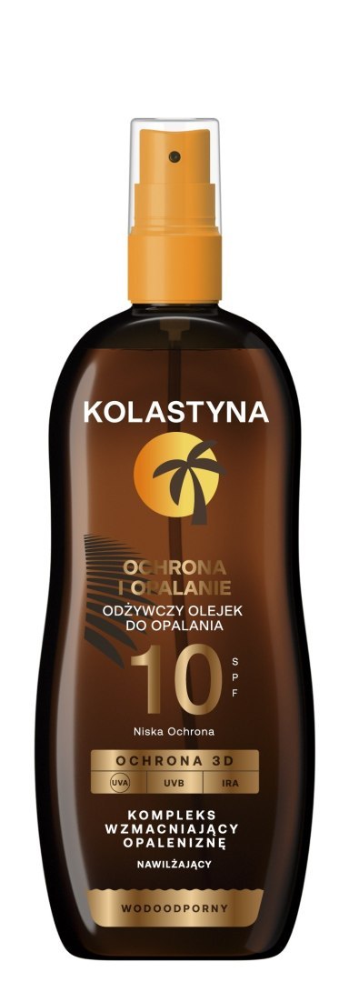 KOLASTYNA OPALANIE KOLASTYNA Odżywczy Olejek do opalania - Ochrona i Opalanie SPF10 150ml