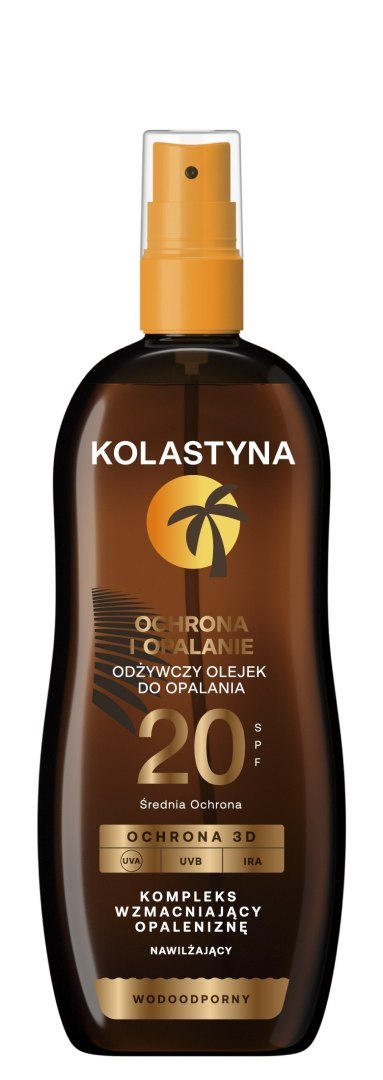 KOLASTYNA OPALANIE KOLASTYNA Odżywczy Olejek do opalania - Ochrona i Opalanie SPF20 150ml