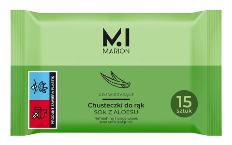 MARION MARION Chusteczki odświeżające Aloesowe 15szt.