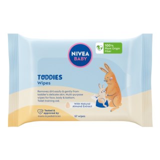 NIVEA NIVEA Baby Chusteczki nawilżane biodegradowalne Toddies 57 szt.