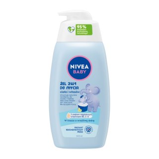 NIVEA NIVEA Baby Żel 2w1 do mycia ciała i włosów z pompką 500 ml