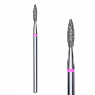 STALEX STALEKS Frez diamentowy do paznokci - płomyk 2,1/8mm FA10R021/8 czerwony