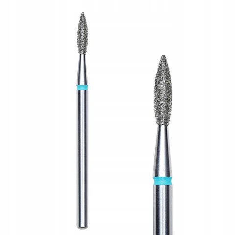 STALEX STALEKS Frez do paznokci - diamentowy płomyk 2.1/8mm (niebieski) 1szt