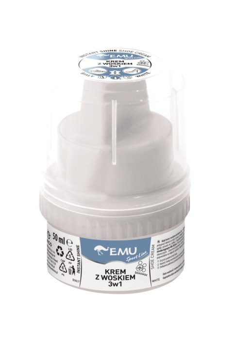 VACO EMU Sport Line Krem z woskiem do butów 3w1 Biały 50 ml