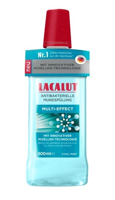 ZDROVIT LACALUT Multi-Effect Antybakteryjny płyn do płukania jamy ustnej z technologią micelarną 500 ml