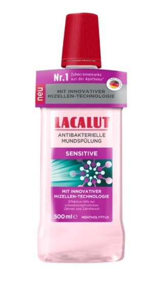 ZDROVIT LACALUT Sensitive Antybakteryjny płyn do płukania jamy ustnej z technologią micelarną 500 ml