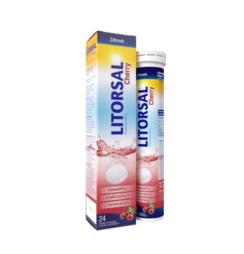 ZDROVIT ZDROVIT Litorsal Cherry 24 tabletki musujące - smak wiśniowy