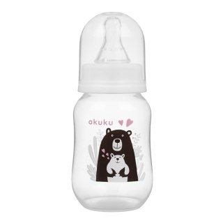AKUKU AKUKU Butelka do karmienia niemowląt - Misio czarny 125ml