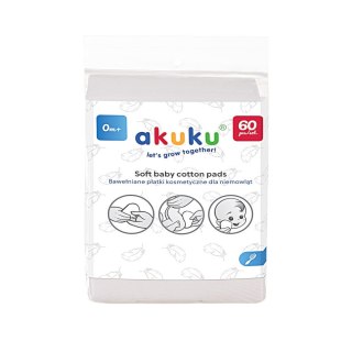 AKUKU AKUKU Płatki kosmetyczne dla niemowląt (A0003) 60 szt