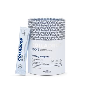 AURA HERBALS AURA HERBALS Colladrop Sport Hydrolizowany Kolagen morski 5000 mg typu I i III - Mango i Marakuja (30 saszetek)