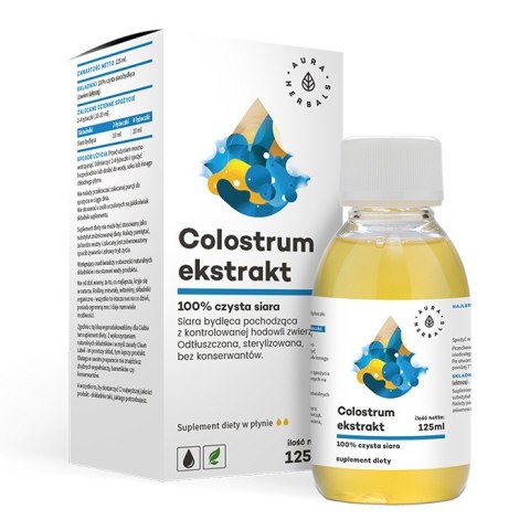 AURA HERBALS AURA HERBALS Colostrum ekstrakt 100% czysta siara bydlęca - 125 ml