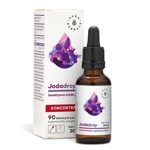 AURA HERBALS AURA HERBALS Jodadrop Bioaktywne źródło jodu - koncentrat - suplement diety w kroplach 30 ml