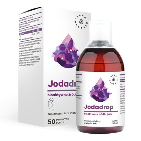 AURA HERBALS AURA HERBALS Jodadrop Bioaktywne źródło jodu - suplement diety w płynie 250 ml