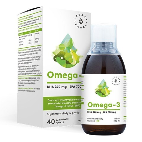 AURA HERBALS AURA HERBALS Omega-3 DHA+ EPA w płynie 200 ml