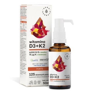 AURA HERBALS AURA HERBALS Witamina D3 4000+ K2 krople 50 ml