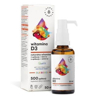 AURA HERBALS AURA HERBALS Witamina D3 dla dzieci MCT aerozol 50 ml