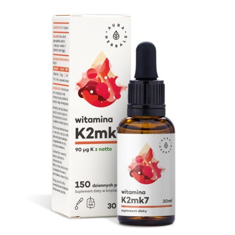 AURA HERBALS AURA HERBALS Witamina K2 MK 7 krople 30 ml
