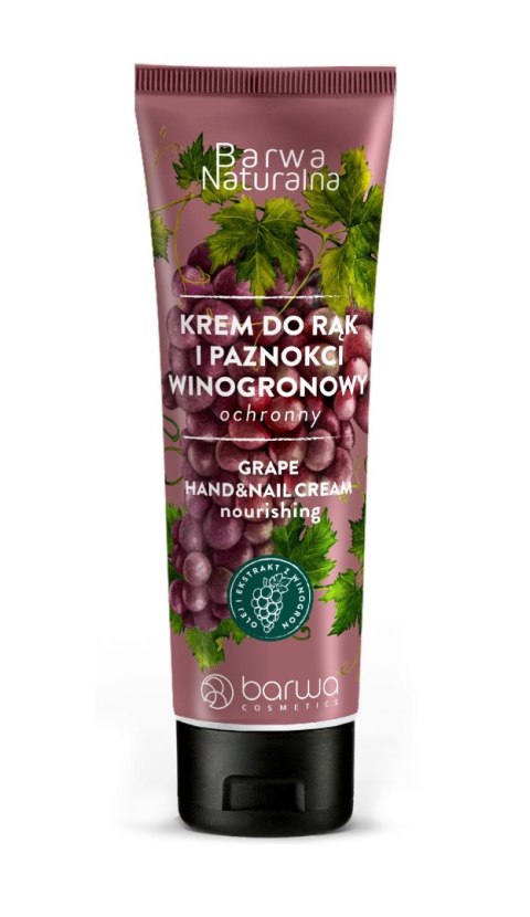 BARWA BARWA NATURALNA Krem ochronny do rąk i paznokci Winogronowy 100 ml