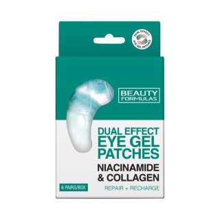 BEAUTY FORMULAS BEAUTY FORMULAS Eye Gel Patches Dual Effect Żelowe Płatki pod oczy - Niacynamid+Kolagen