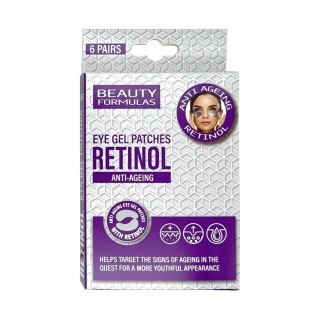 BEAUTY FORMULAS BEAUTY FORMULAS Retinol Przeciwstarzeniowe płatki pod oczy z retinolem 1 op. - 6 par