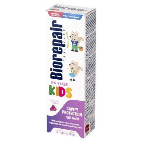 BLANX BIOREPAIR Kids Pasta do zębów dla dzieci 0-6 lat z ekstraktem z winogronu 50 ml