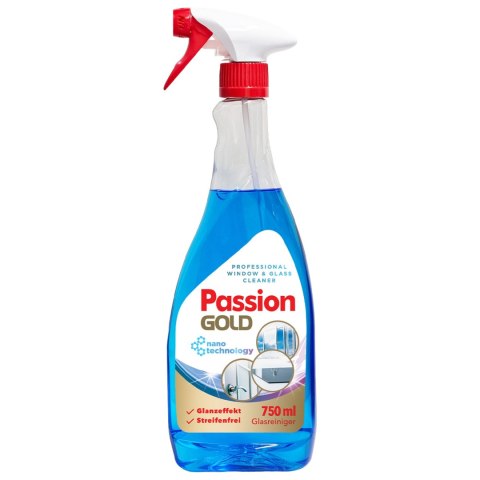 CHEMIA R. PASSION GOLD Płyn do mycia szyb z octem spirytusowym Niebieski 750 ml