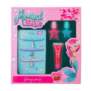 CHLAPU CHLAP CHLAPU CHLAP Mermaid Magic Zestaw dziecięcy z bransoletkami, lakierami do paznokci i błyszczykiem