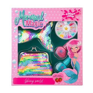 CHLAPU CHLAP CHLAPU CHLAP Mermaid Magic Zestaw dziecięcy z portmonetką, lakierami do paznokci, spinką do włosów i ozdobami